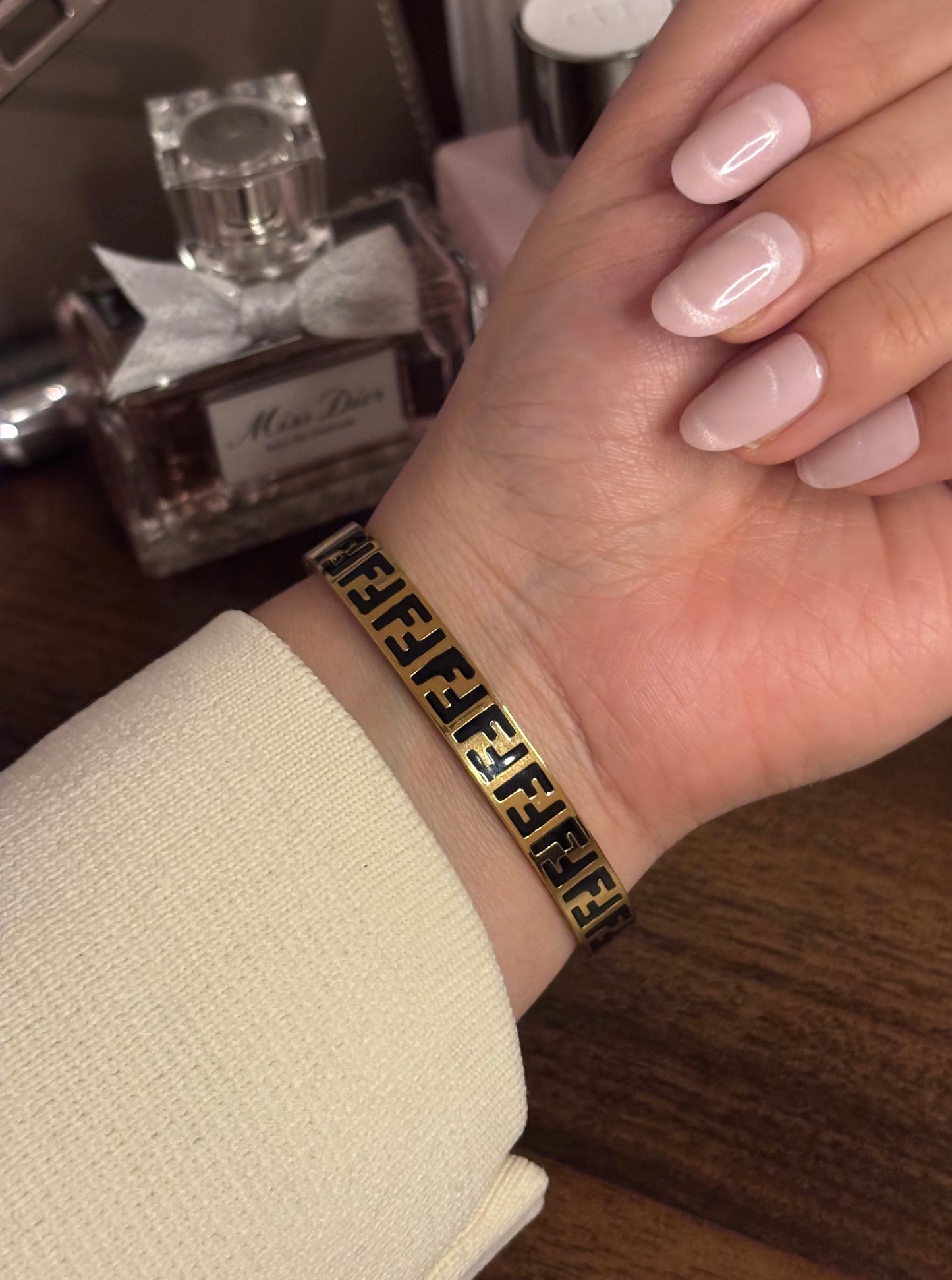 BRACELET JONC FANNY NOIR