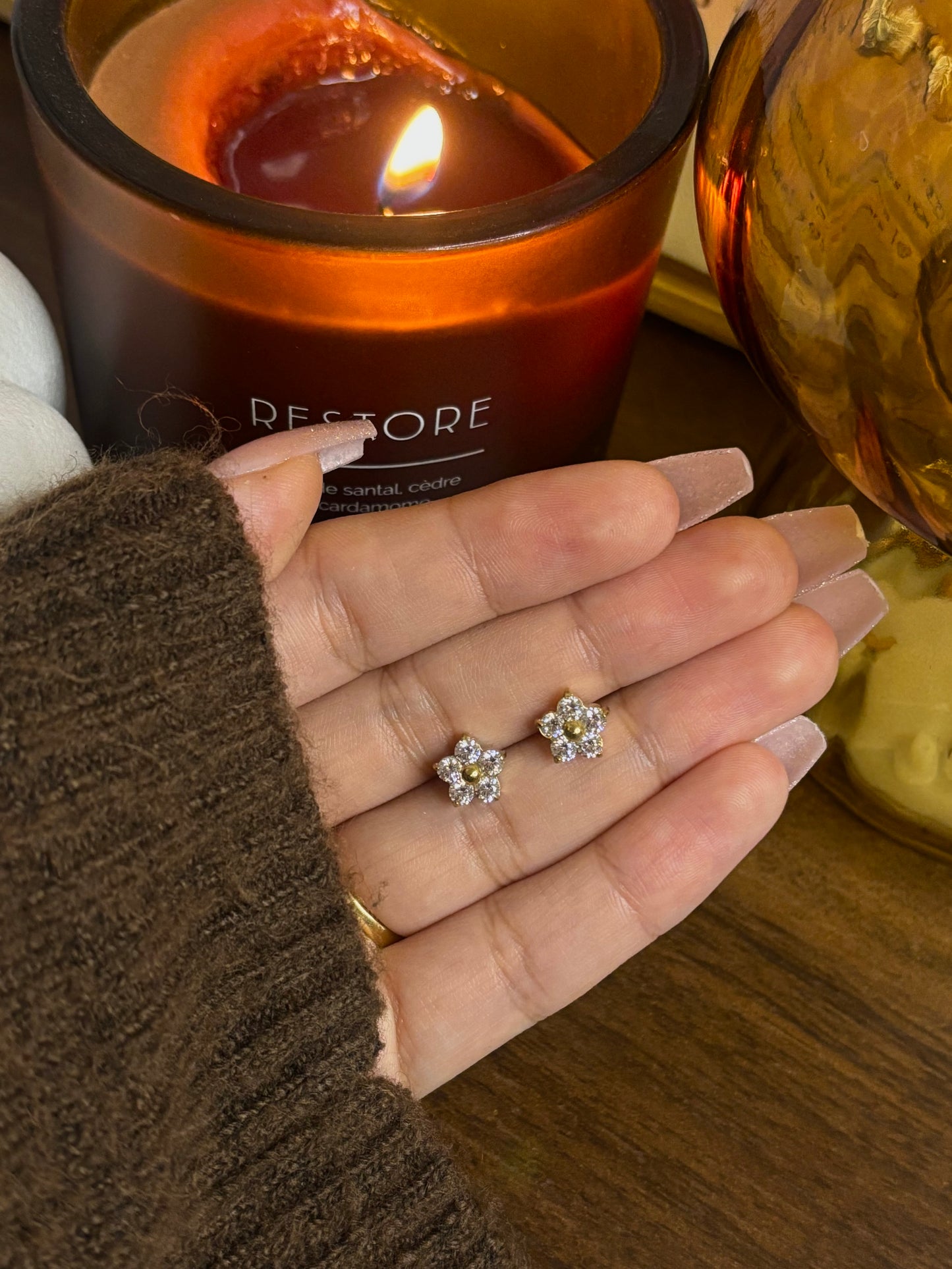BOUCLES D'OREILLES ICE GOLD